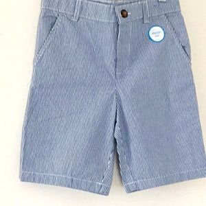 Carter’s Blue/White Striped Shorts. Pockets, 100% Cotton.